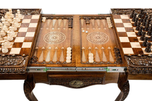 Table d'Echecs de Luxe Plateau de Backgammon