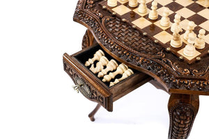 Table d'Échecs <br>avec Tiroir de Rangement