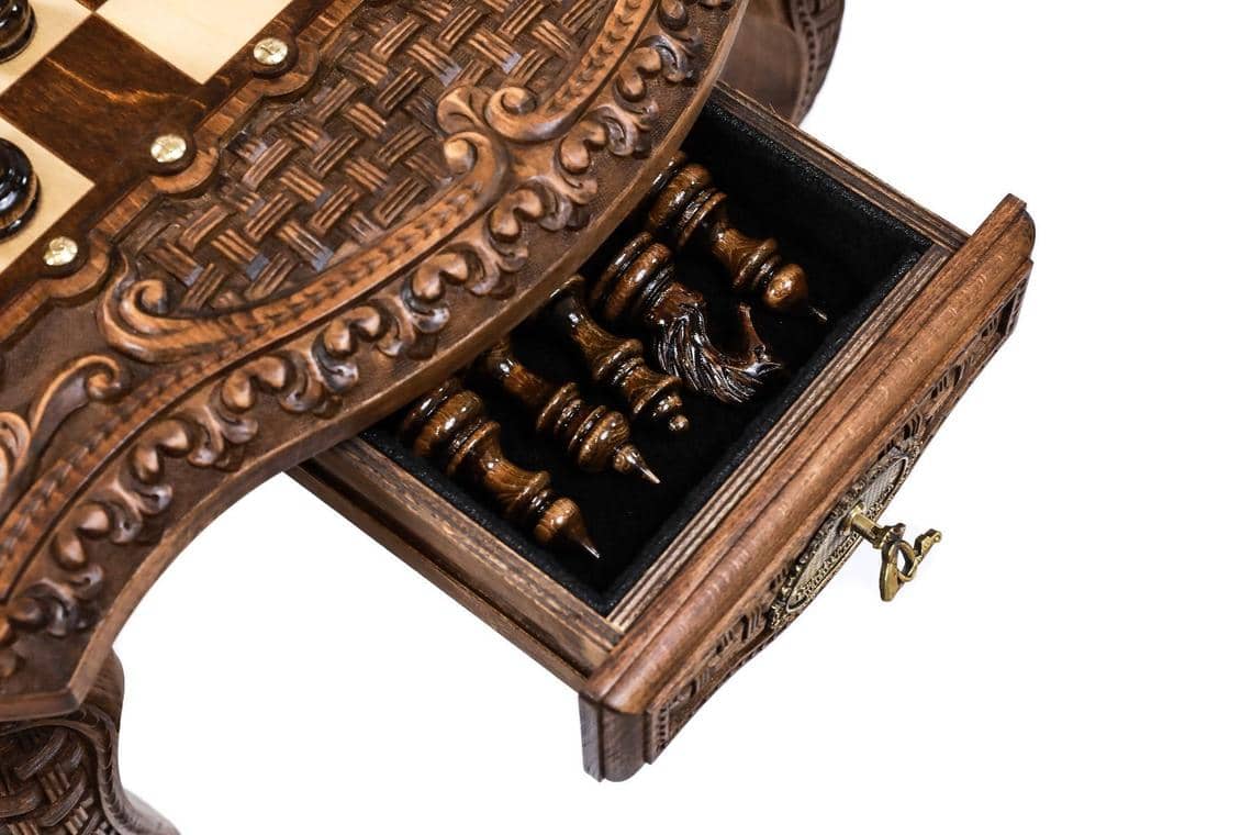 Table d'Echecs avec Ornements Pion